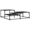 vidaXL Coffee Table Black 107x107x40 cm Engineered Wood