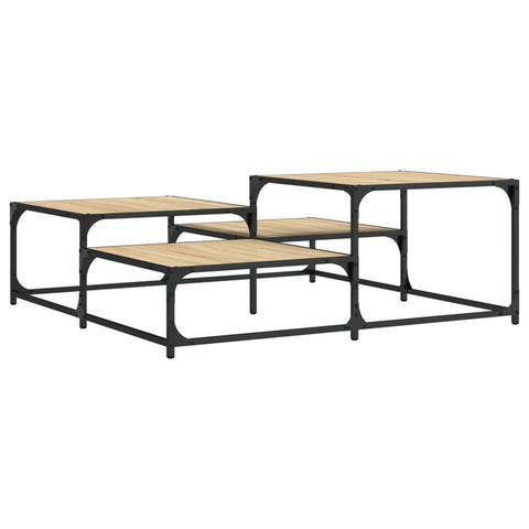 vidaXL Coffee Table Sonoma Oak 107x107x40 cm Engineered Wood