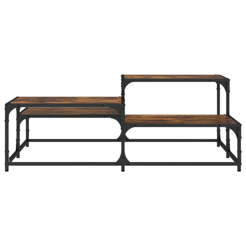 vidaXL Coffee Table Smoked Oak 107x107x40 cm Engineered Wood