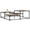 vidaXL Coffee Table Smoked Oak 107x107x40 cm Engineered Wood