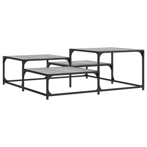 vidaXL Coffee Table Grey Sonoma 107x107x40 cm Engineered Wood