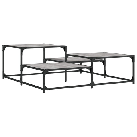 vidaXL Coffee Table Grey Sonoma 107x107x40 cm Engineered Wood
