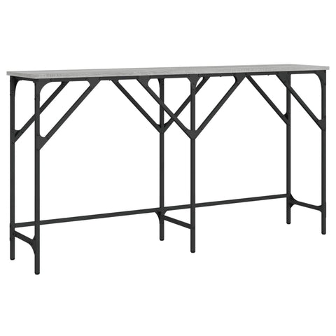 vidaXL Console Table Grey Sonoma 140x29x75 cm Engineered Wood