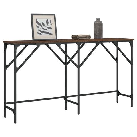 vidaXL Console Table Brown Oak 140x29x75 cm Engineered Wood