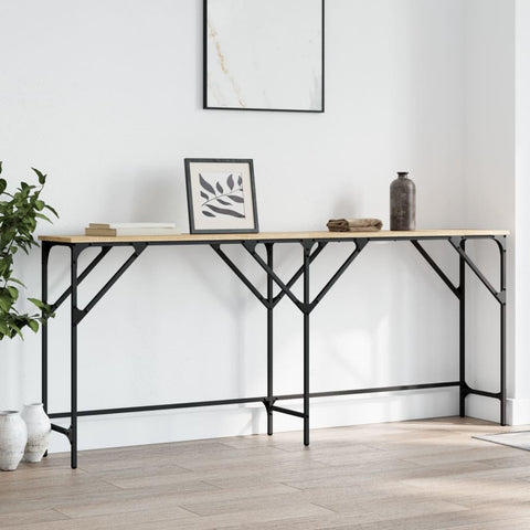 vidaXL Console Table Sonoma Oak 180x29x75 cm Engineered Wood