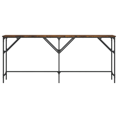 vidaXL Console Table Smoked Oak 180x29x75 cm Engineered Wood