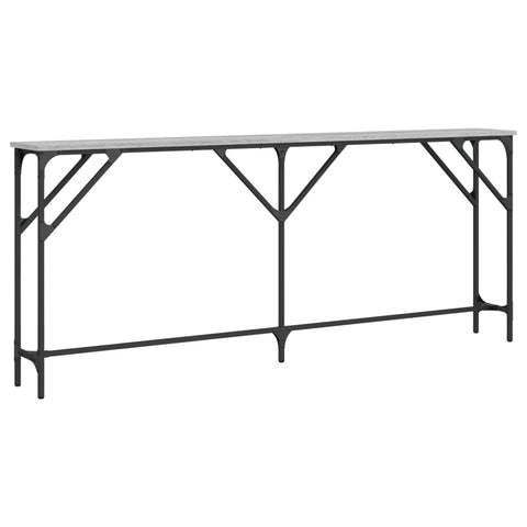 vidaXL Console Table Grey Sonoma 180x23x75 cm Engineered Wood