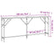 vidaXL Console Table Grey Sonoma 180x23x75 cm Engineered Wood
