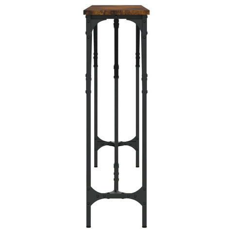 vidaXL Console Table Smoked Oak 140x23x75 cm Engineered Wood