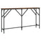 vidaXL Console Table Smoked Oak 140x23x75 cm Engineered Wood