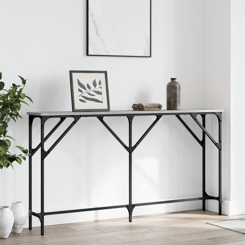 vidaXL Console Table Grey Sonoma 140x23x75 cm Engineered Wood