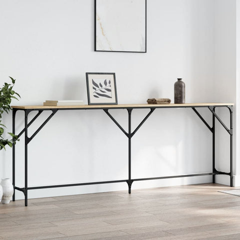 vidaXL Console Table Sonoma Oak 200x29x75 cm Engineered Wood