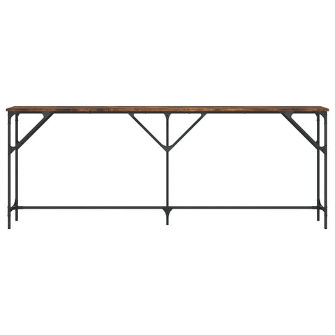 vidaXL Console Table Smoked Oak 200x29x75 cm Engineered Wood