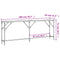 vidaXL Console Table Smoked Oak 200x29x75 cm Engineered Wood