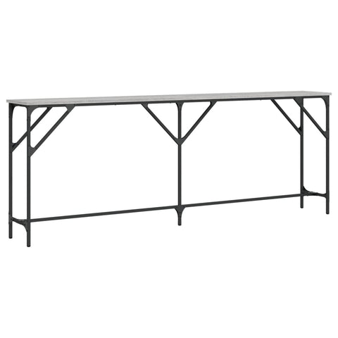 vidaXL Console Table Grey Sonoma 200x29x75 cm Engineered Wood