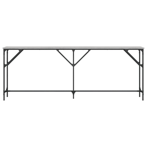 vidaXL Console Table Grey Sonoma 200x29x75 cm Engineered Wood