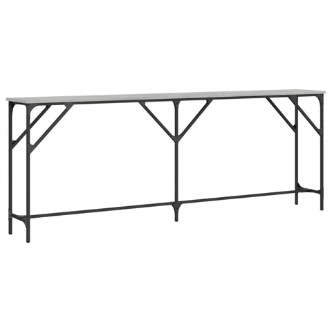 vidaXL Console Table Grey Sonoma 200x29x75 cm Engineered Wood