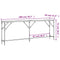 vidaXL Console Table Grey Sonoma 200x29x75 cm Engineered Wood