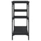 vidaXL Console Table with Shelves Black 100x35x75 cm