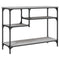 vidaXL Console Table with Shelves Grey Sonoma 100x35x75 cm