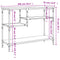 vidaXL Console Table with Shelves Grey Sonoma 100x35x75 cm