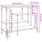 vidaXL Console Table with Shelves Smoked Oak 100x35x75 cm