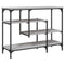 vidaXL Console Table with Shelves Grey Sonoma 100x35x75 cm