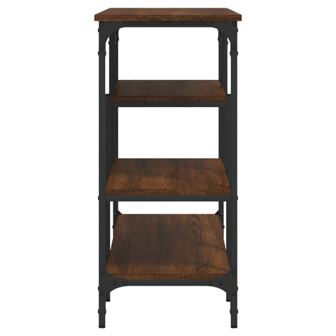 vidaXL Console Table with Shelves Brown Oak 100x35x75 cm