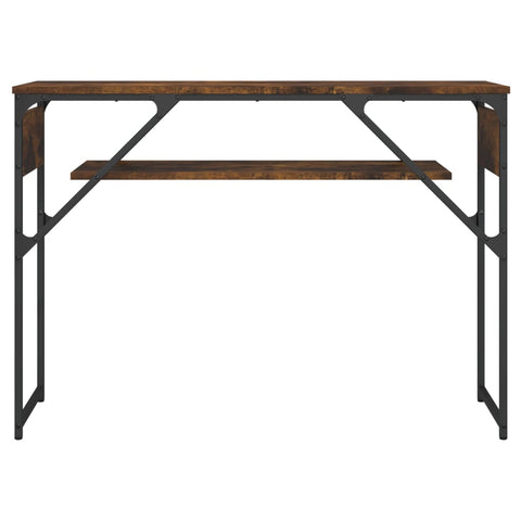 vidaXL Console Table with Shelf Smoked Oak 105x30x75cm Engineered Wood