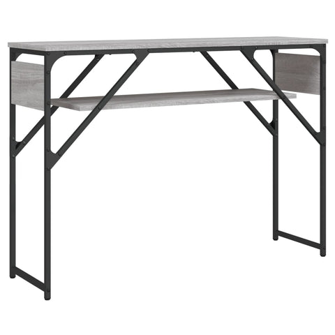 vidaXL Console Table with Shelf Grey Sonoma 105x30x75cm Engineered Wood