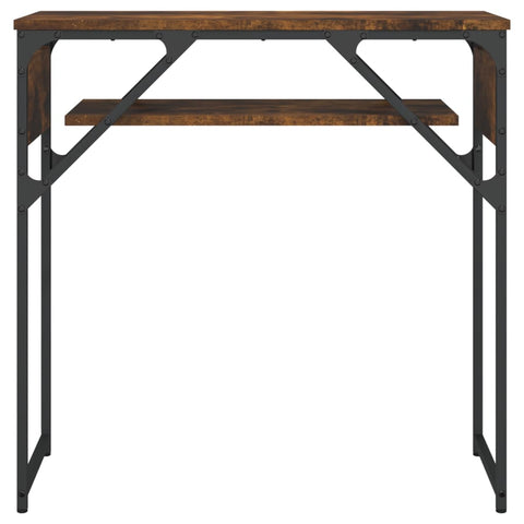 vidaXL Console Table with Shelf Smoked Oak 75x30x75cm Engineered Wood