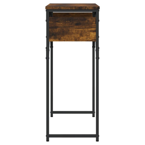 vidaXL Console Table with Shelf Smoked Oak 75x30x75cm Engineered Wood