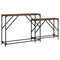 vidaXL Nesting Console Tables 2 pcs Smoked Oak Engineered Wood