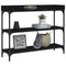 vidaXL Console Table with Shelves Black 100x30x80 cm