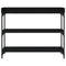 vidaXL Console Table with Shelves Black 100x30x80 cm