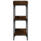vidaXL Console Table with Shelves Smoked Oak 100x30x80 cm