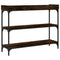 vidaXL Console Table with Shelves Smoked Oak 100x30x80 cm