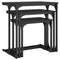 vidaXL Nesting Coffee Tables 3 pcs Black Engineered Wood