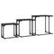 vidaXL Nesting Coffee Tables 3 pcs Black Engineered Wood