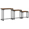 vidaXL Nesting Coffee Tables 3 pcs Smoked Oak Engineered Wood