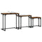 vidaXL Nesting Coffee Tables 3 pcs Smoked Oak Engineered Wood