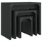 vidaXL Nesting Coffee Tables 3 pcs Black Engineered Wood