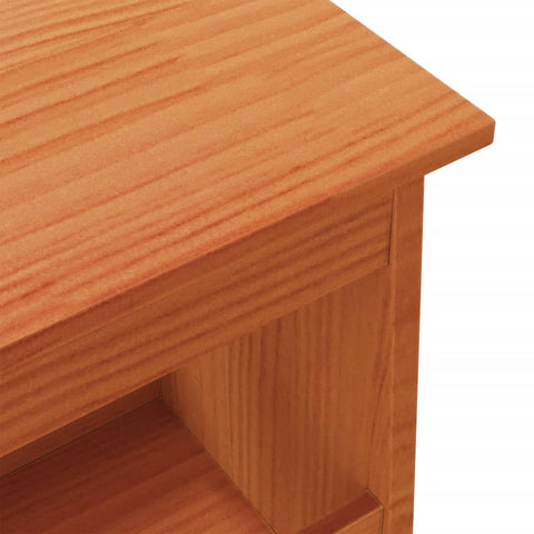 vidaXL Hall Bench Wax Brown 100x28x45 cm Solid Wood Pine