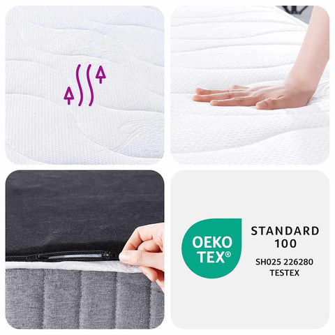 vidaXL Pocket Spring Mattress Medium 140x200 cm