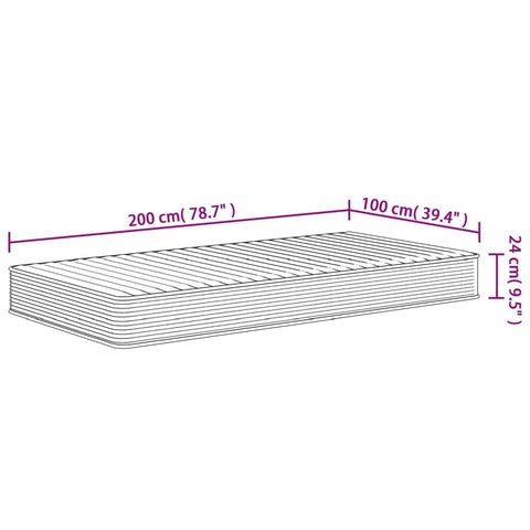 vidaXL Foam Mattress Medium Soft 100x200 cm