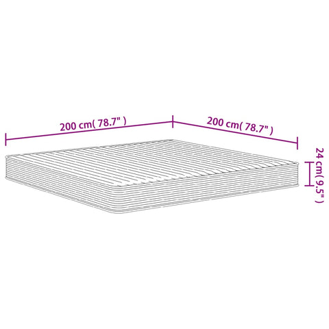 vidaXL Foam Mattress Medium Soft 200x200 cm