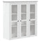 vidaXL Highborad "BODO" White 115.5x43x200.5 cm Solid Wood Pine