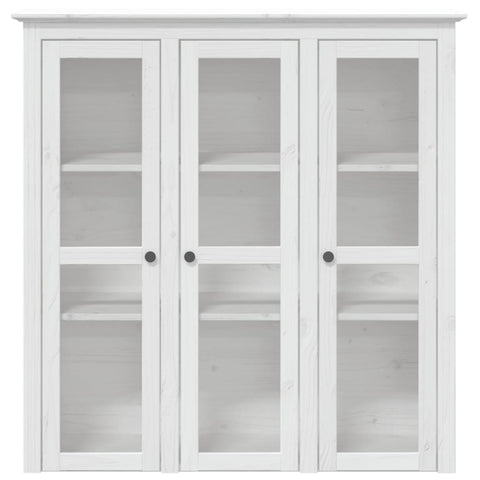 vidaXL Highborad "BODO" White 115.5x43x200.5 cm Solid Wood Pine