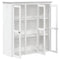 vidaXL Highborad "BODO" White 115.5x43x200.5 cm Solid Wood Pine