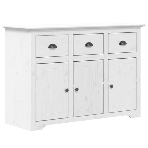 vidaXL Highborad "BODO" White 115.5x43x200.5 cm Solid Wood Pine